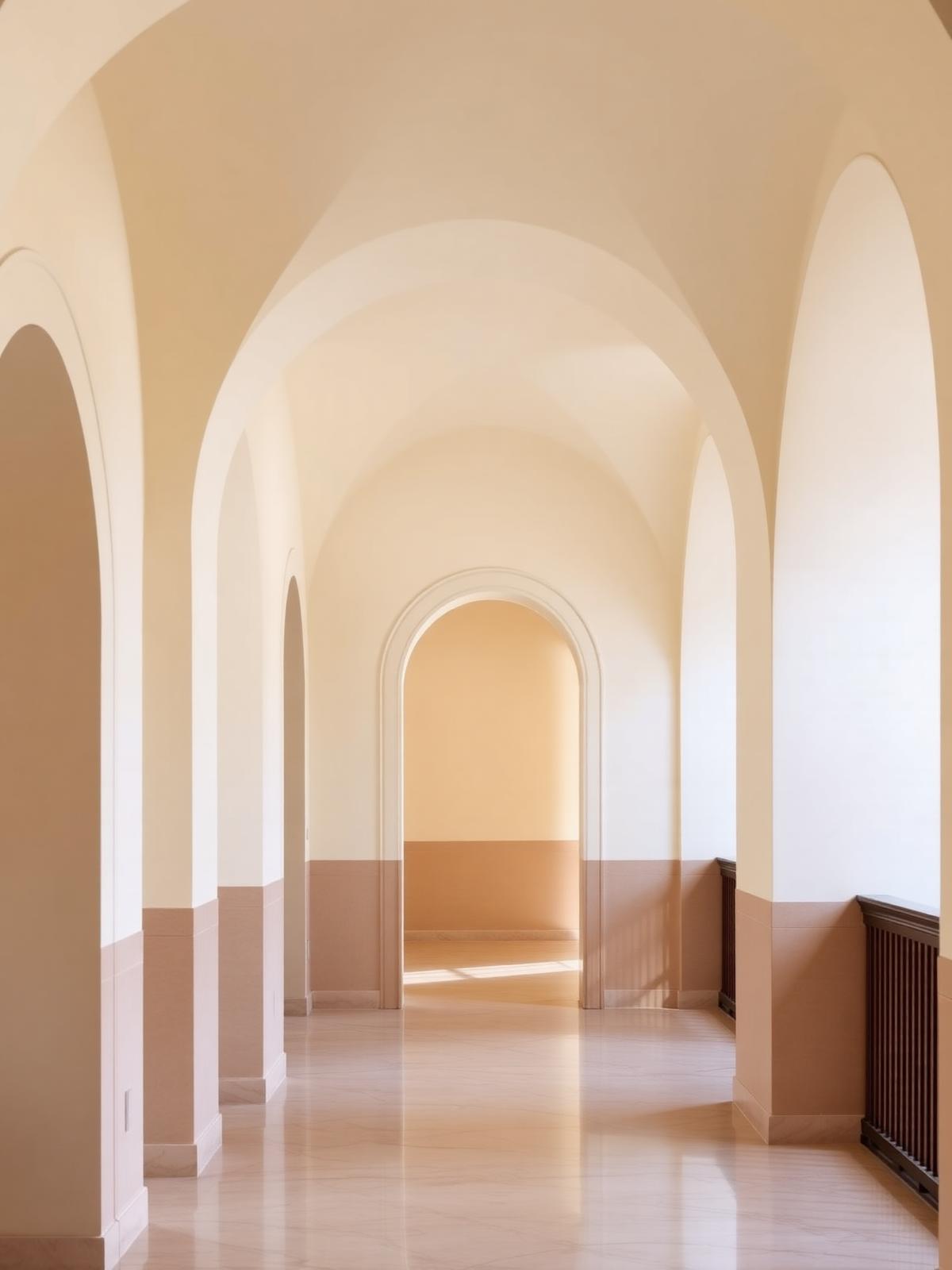 Elegant arched hallway